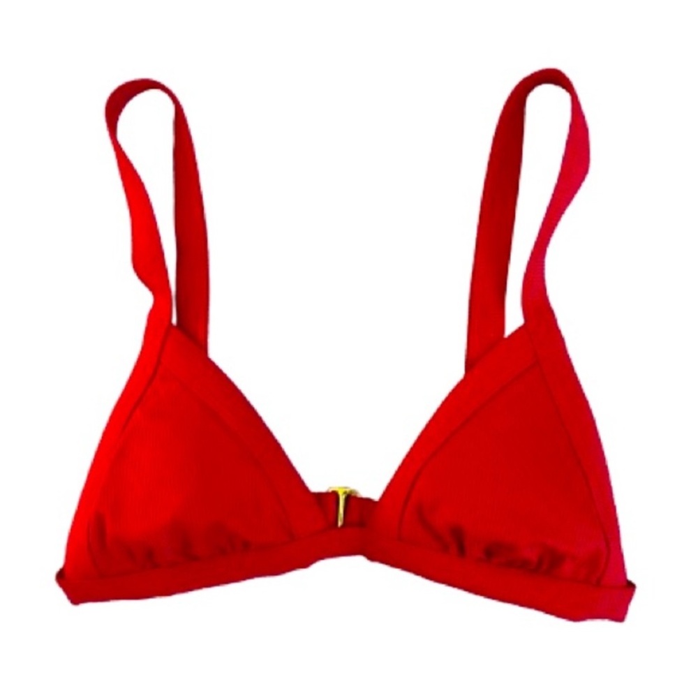 Xhilaration Red Razor Back Bikini Top